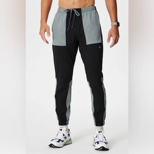 Fabletics Men’s The One Jogger, Black Block, Good For Activity, Yoga, Gym, Dance